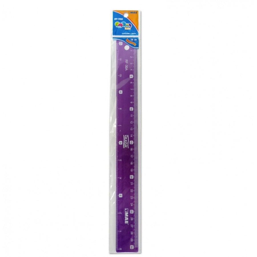 REGLA FLEXIBLE MAE RF-30 (COLORES, 30 CM)